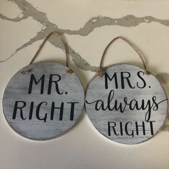 Bridal decor mr. right mrs. always right - Picture 1 of 1
